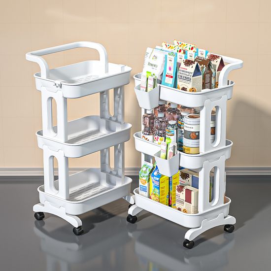 이동식 트롤리 틈새 수납장 주방 수납 선반 욕실 웨건