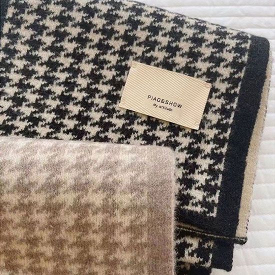 [1+1]하운드체크 캐시미어 롱머플러