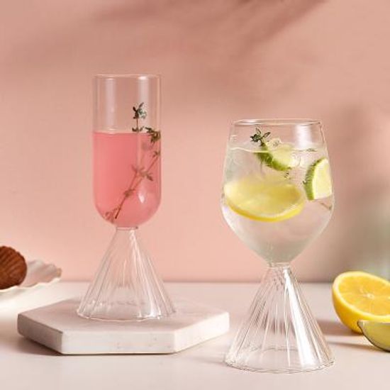 레벤호프 내열 홈카페유리 웨이브 샴페인잔(280ml)