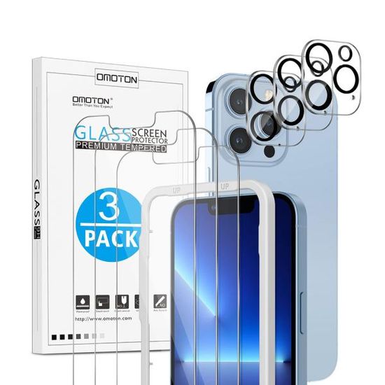 오모톤 아이폰13pro 액정 보호필름+카메라필름 6p Set