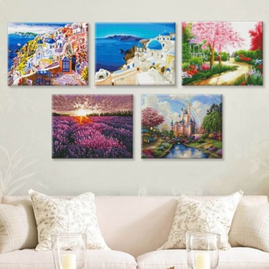DIY 보석십자수 풍경 시리즈 40*50cm