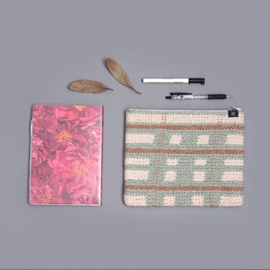 트와이닝 클러치 파우치 - 뜨개질 키트 동영상 포함 