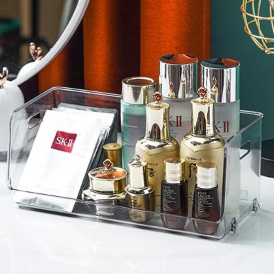 클리어 스태커블 화장품 정리함 정리대 뷰티박스 (대)