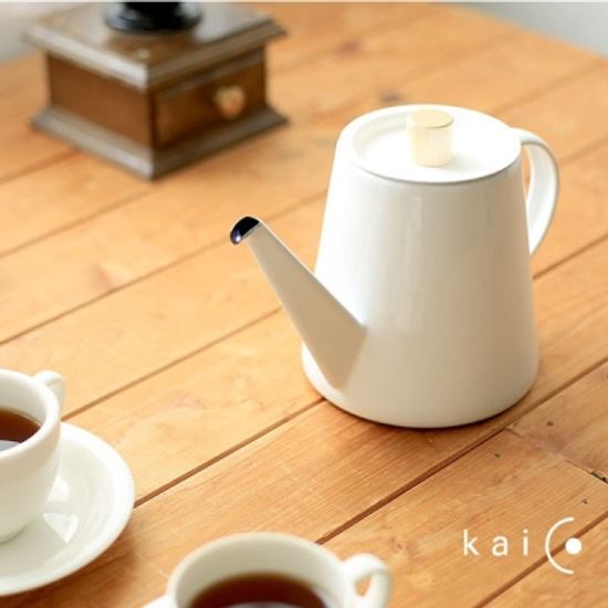 일본 kacio 카이코 법랑 드립 주전자