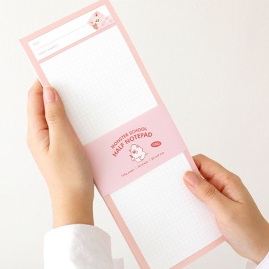 몬스터 스쿨 하프 노트패드 세트(B5하프,1/2메모패드)