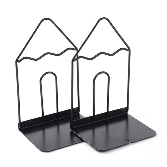 블랙 펜슬 북엔드 2p세트 간이 책상책꽂이