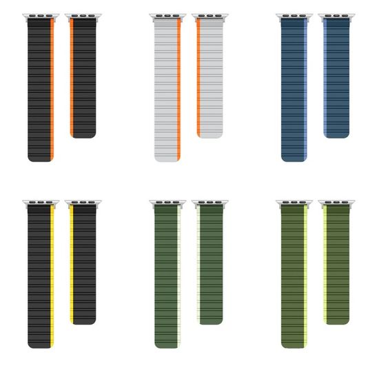 애플워치 울트라 배색 실리콘 마그네틱 스트랩 시계줄