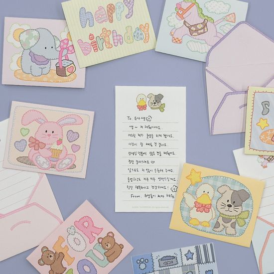 꼼지락 퀼트 미니 편지지