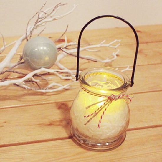 유리병 행잉 캔들홀더(LED 티라이트)
