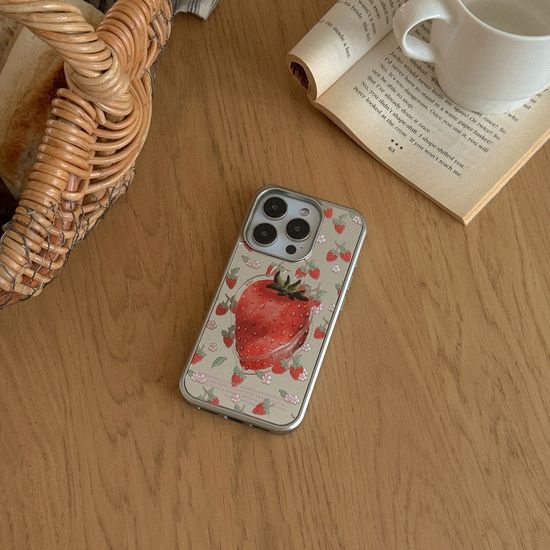 sweet straw pattern 디자인 [미러 실버 범퍼케이스]