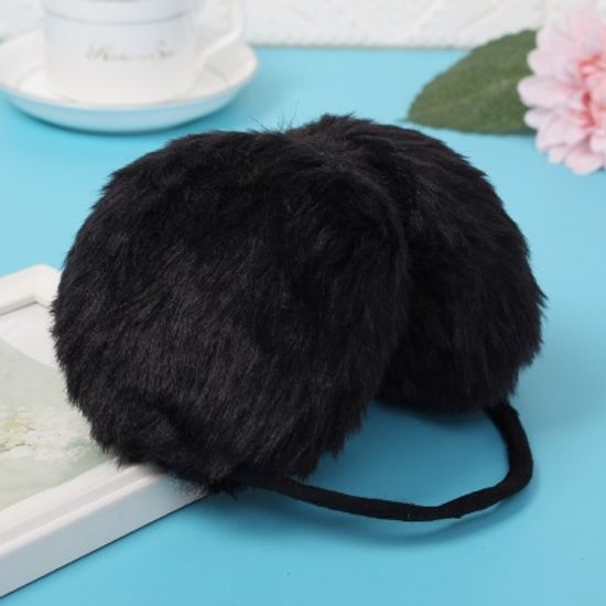 겨울엔 털귀마개(블랙) 보온 방한 귀도리