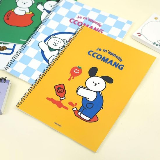 핑크풋 꼬망스테디원링노트