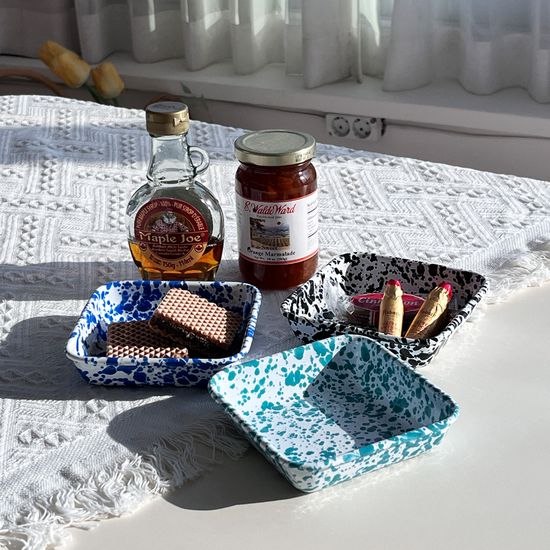 크로우캐년 마블 법랑 D122 스몰스퀘어 트레이 1P