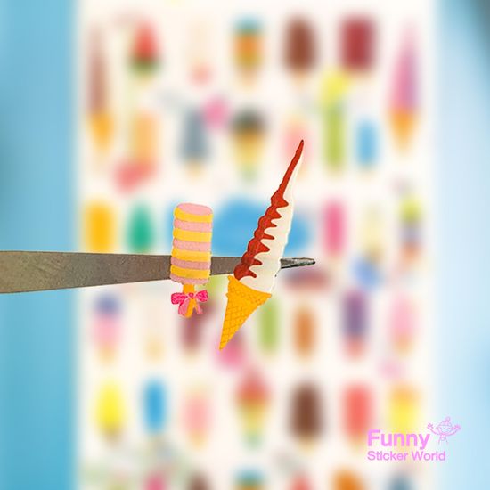 퍼니스티커 Z819 아이스크림 에폭시 라이프스타일