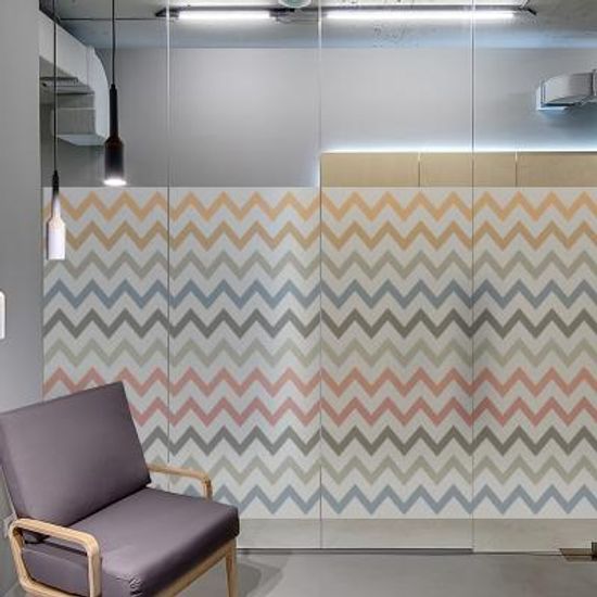 창문 시트지 칼라 안개시트지 루밍지그재그라인01