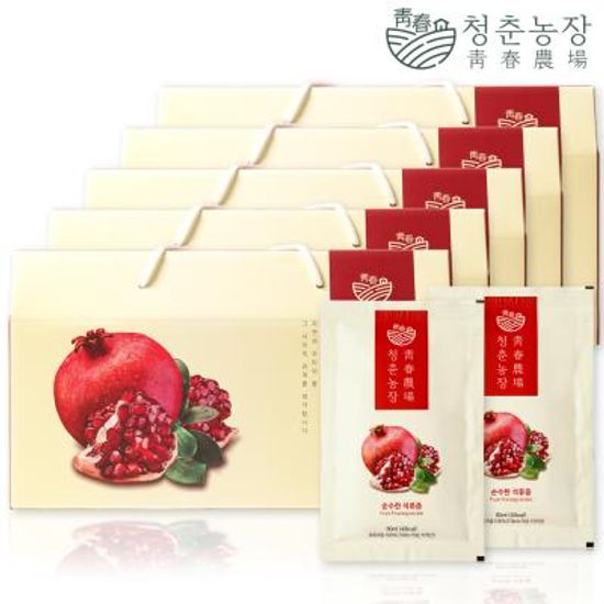 청춘농장 100% 석류즙 5박스 총 150포