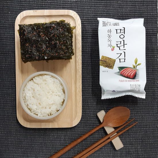 [벌크]명란 녹차 뿌린 하동녹차 명란김김 6g 36봉