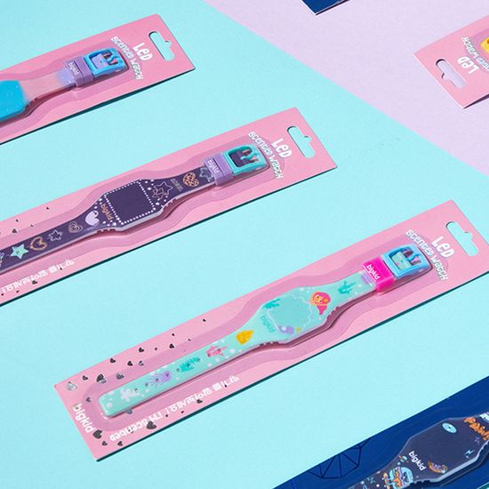 빅키드 어린이 패션 LED 향기나는 손목시계