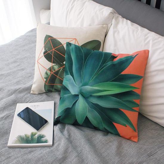 러프 소파 쿠션(솜포함) 45x45 보태니컬에세이 B 2P