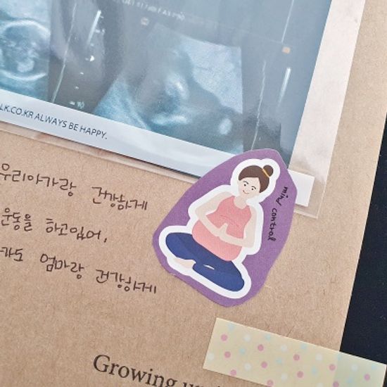 태교일기 데코팩 ver.2(주수스티커+태교+코너스티커)