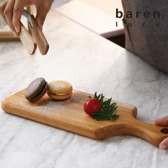 바른락 마호가니 우드 플레이팅 도마 (소)