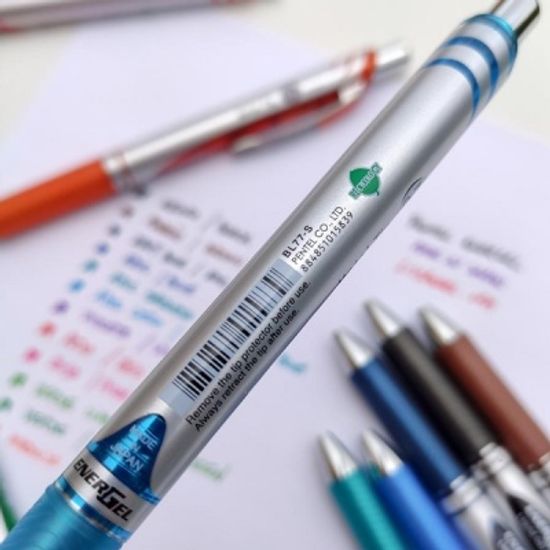 펜텔 0.7mm 생잉크 중성펜 에너겔-메탈팁 BL77 1자루