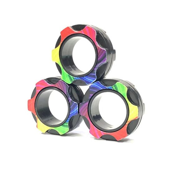 마그네틱 링 스피너 다양한 플레이 컬러풀 피젯 매직