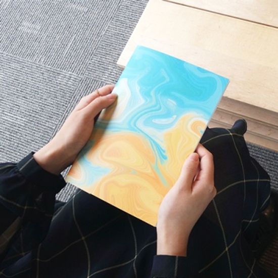 [Marbling Series] Type A - Blue Orange 유선노트