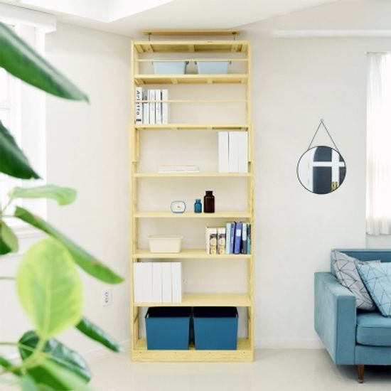 소나무 원목 파티션책장 가벽책장 BBI-3090