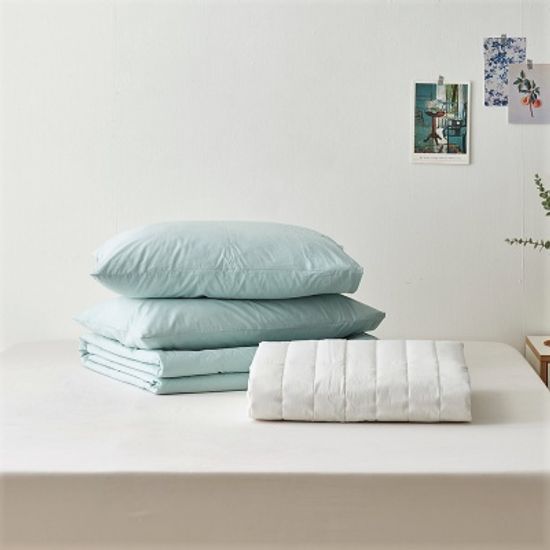 바닐라빌리지 헨트 순면 여름 차렵 베개커버 세트 Q