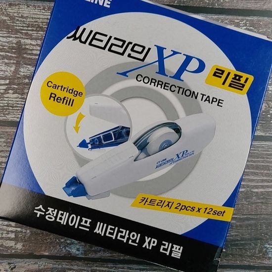 국내 최초 펜타입 수정테이프-씨티라인 XP 리필 2개입