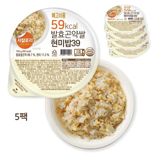 100g당 39kcal 발효곤약쌀현미밥39 150g x 5팩