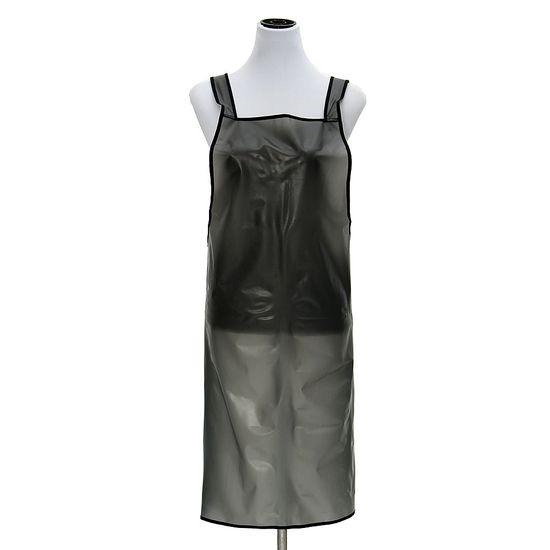 [쿠킹홈] 반투명 방수 미용 앞치마 (블랙)