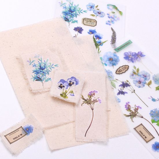 판박이스티커_보태니컬 파랑