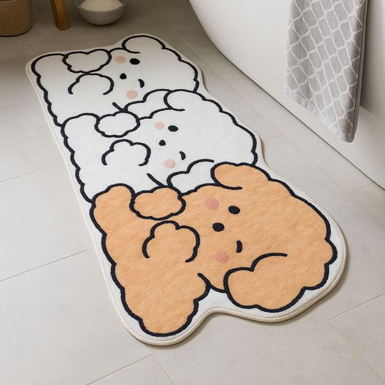 사계절 귀여운 비숑 주방매트 발매트 5종 LFM-C06