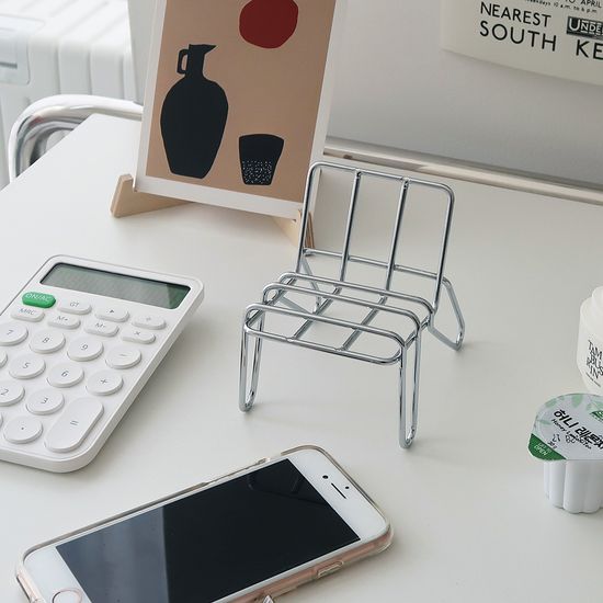 실버 의자 스탠드 핸드폰 거치대