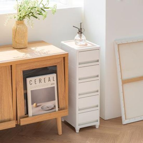 프랑코 콤팩트 틈새 다이어리 서랍장 슬림(19cm)5단