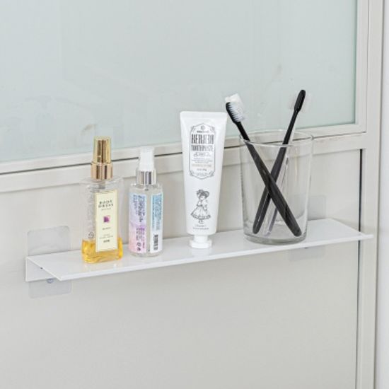 무타공 못없이 벽에붙이는 1단 철제 미니 선반