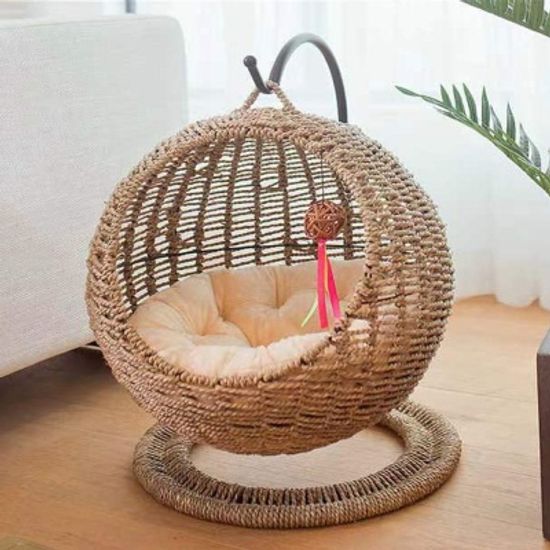 데롱데롱 고양이 요람 해먹 숨숨집 라탄바스켓 하우스