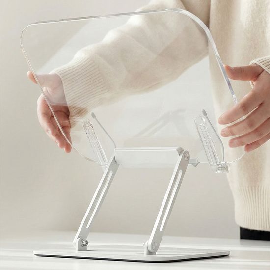 레토 높이조절 투명 독서대 책받침대 LRB-T03