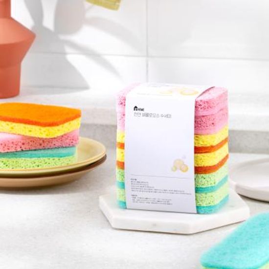 [바이홈] 천연 셀룰로오스 수세미 6P