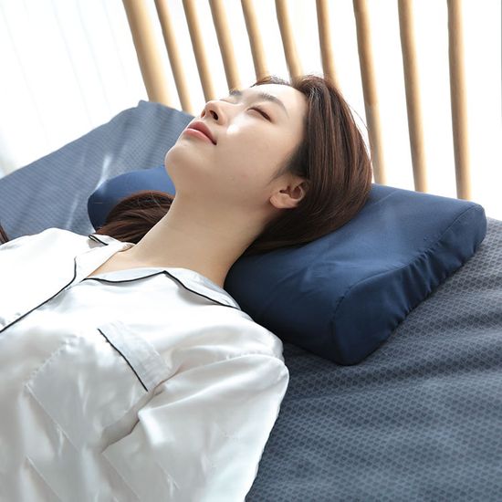 나코자요 바른 잠 메모리폼 경추 베개 (블루/그레이)