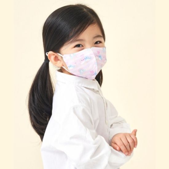 핑크고래 국내산 유아 어린이 캐릭터 마스크 10매
