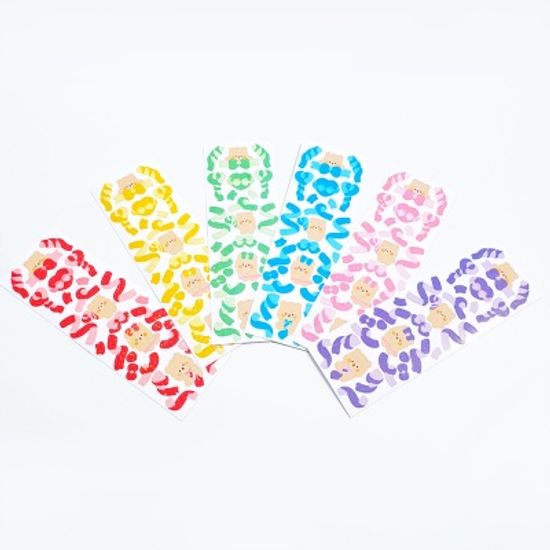 [선덕선덕] 리본 몽곰 컨페티 스티커 6종(개별)