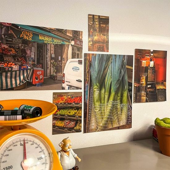 자체제작 - [5장세트] 파리의 식료품점 유럽시리즈 엽서 포스터