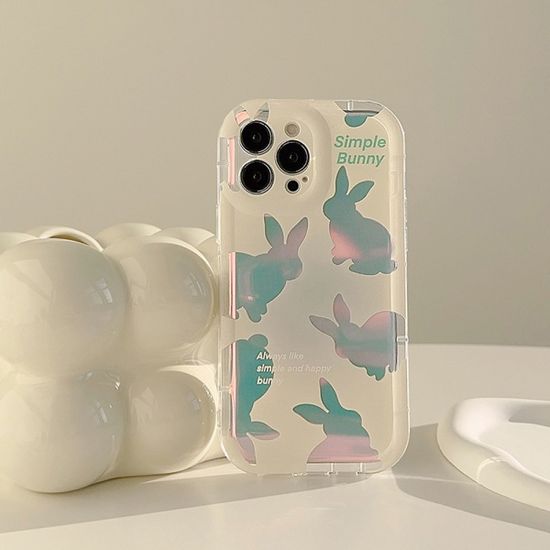 아이폰 14 13 12 11 버니 토끼 홀로그램 필름 케이스