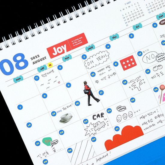 기본 24장 월,요일,날짜 스티커 팩 (24개월,24종류)