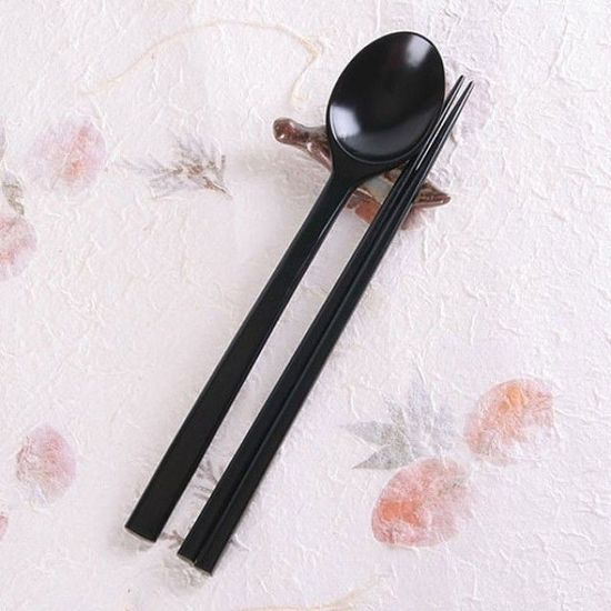 국산블랙 천연옻칠 수저세트(W079E16)