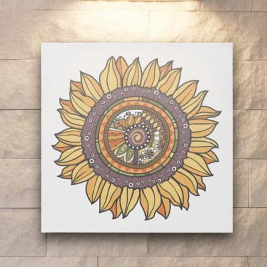 ir412-캔버스액자30x30_젠탱글해바라기꽃