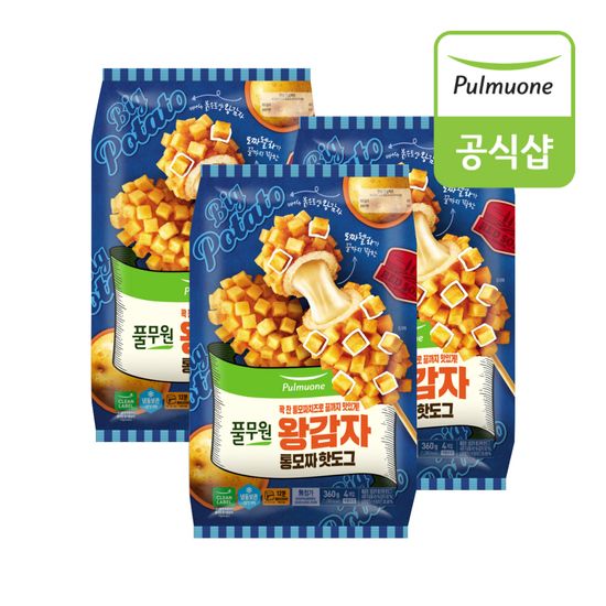 풀무원 왕감자모짜렐라핫도그 x 12개 (4개입 x 3봉)